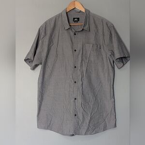 O'Neill Service Men's Short-Sleeve Button-Down Shirt Gray